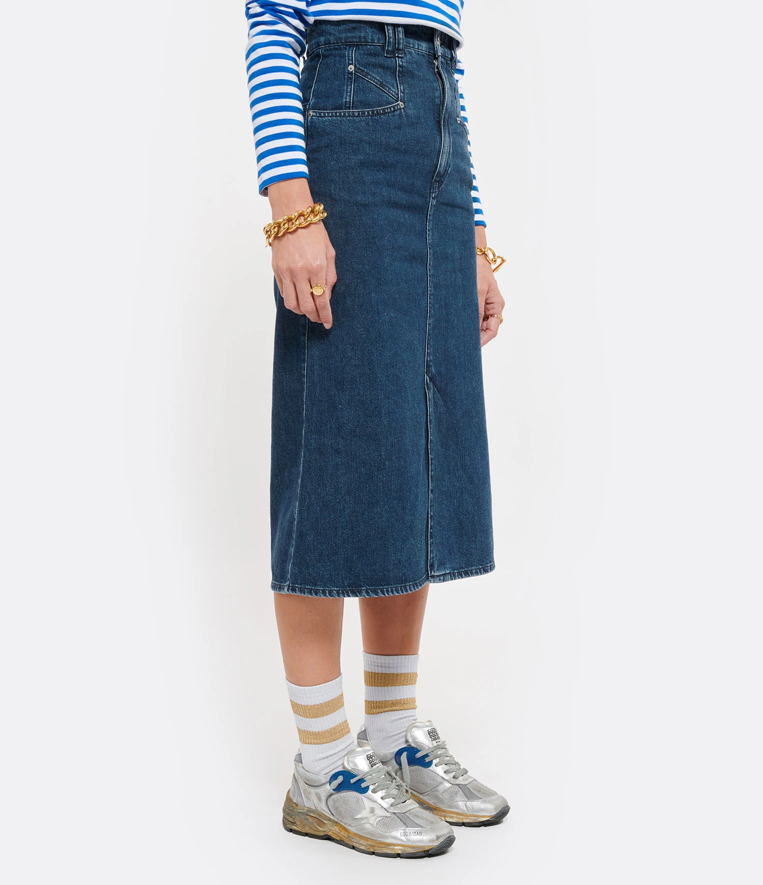 Isabel Marant Jupe Dipoma Coton Bleu Navy 6 Isabel Marant Jupe Dipoma Coton Bleu Navy – Image 4