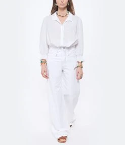 Isabel Marant Jean Lemony Denim Blanc -ANINE BING Boutique imarp look20220323 200