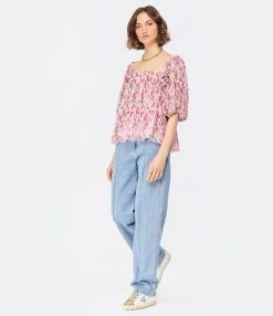 Isabel Marant Jean Nadege Coton Bleu Clair -ANINE BING Boutique imarp look20221205 251