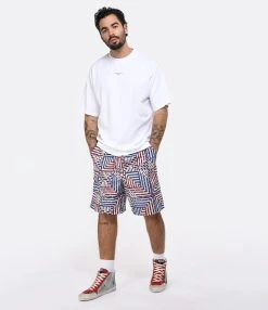 Isabel Marant Short Homme Edoardo Coton Bleu Rouge -ANINE BING Boutique imars look20230116 130