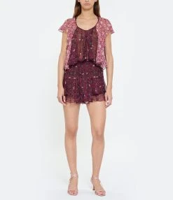 Isabel Marant Short Aboreli Soie Fuchsia -ANINE BING Boutique imars look20230228 189