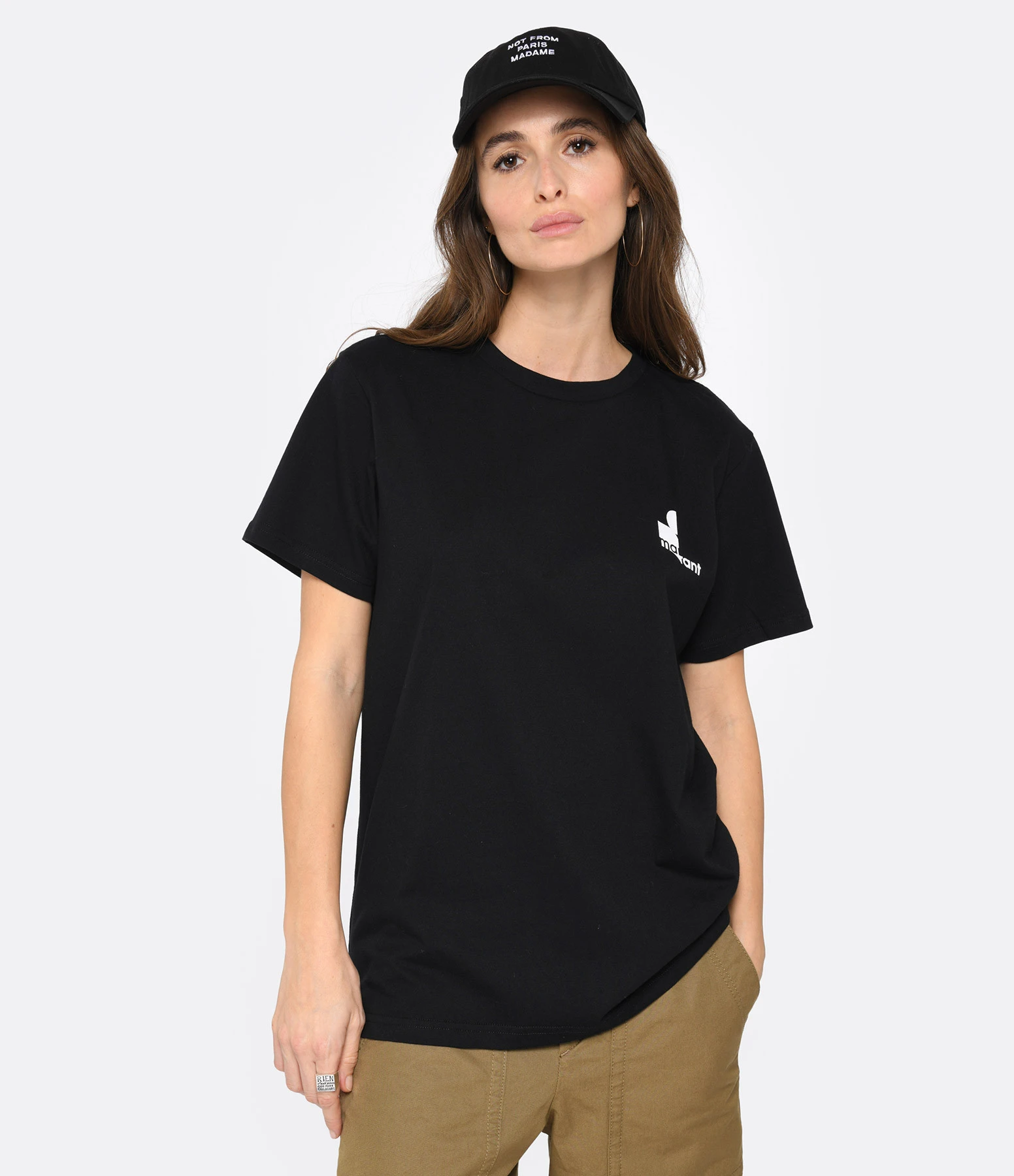 Isabel Marant Tee-shirt Homme Zafferh Coton Noir 5 Isabel Marant Tee-shirt Homme Zafferh Coton Noir – Image 3