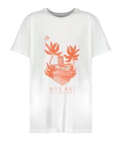 Isabel Marant Tee-shirt Homme Zafferh Coton Orange Blanc