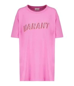 Isabel Marant Tee-shirt Homme Honore Coton Rose