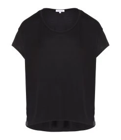 JEANNE VOULAND Tee-shirt Bach Col Rond Lyocell Noir