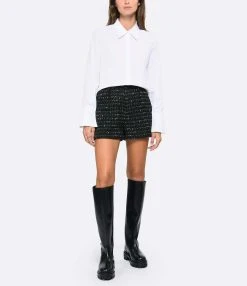 IRO Short Azalee Noir Blanc -ANINE BING Boutique iro22 look20220823 416
