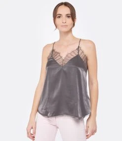 IRO Top Berwyn Soie Gris Foncé 11 IRO Top Berwyn Soie Gris Foncé -ANINE BING Boutique iro23 look20221221 277