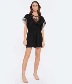 IRO Combinaison Short Haku Noir 8 IRO Combinaison Short Haku Noir -ANINE BING Boutique iro23 look20230104 182