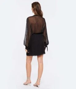 IRO Robe Ricarda Soie Noir -ANINE BING Boutique iro23 look20230104 190