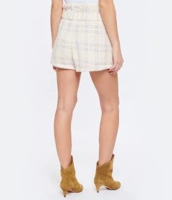 IRO Short Oline Coton Écru Lilas -ANINE BING Boutique iro23 look20230104 221