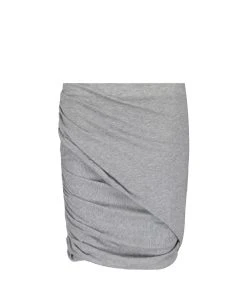 IRO Jupe Fosca Coton Gris Mélangé