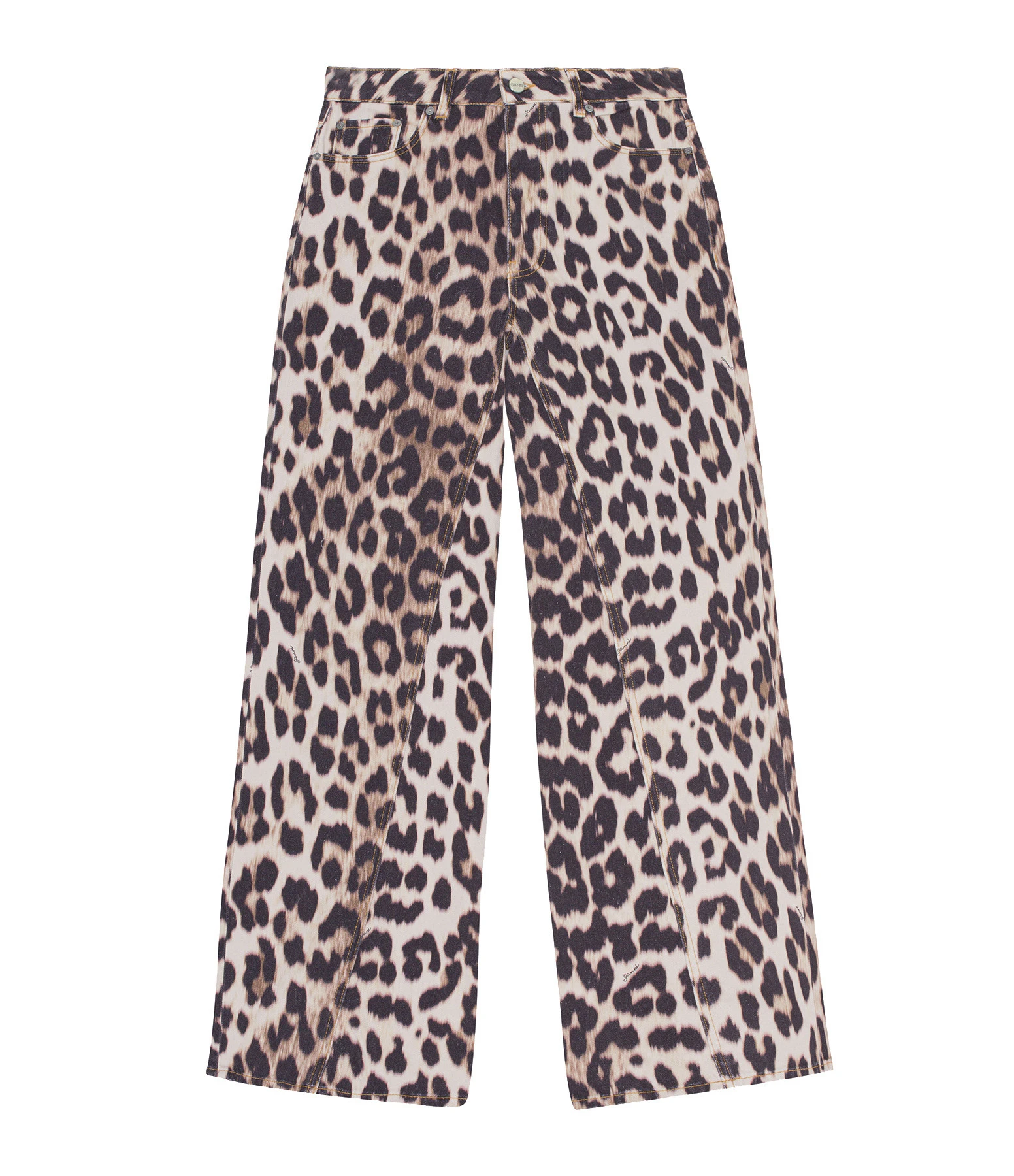 Ganni Jean Coton Organique Léopard 3 Ganni Jean Coton Organique Léopard