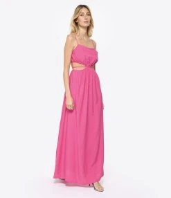 JONATHAN SIMKHAI Robe Amora Rose Berry -ANINE BING Boutique jonsi look20221214 333