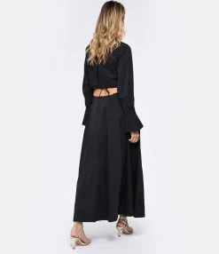 JONATHAN SIMKHAI Robe Alex Coton Noir 7 JONATHAN SIMKHAI Robe Alex Coton Noir -ANINE BING Boutique jonsi look20221214 368