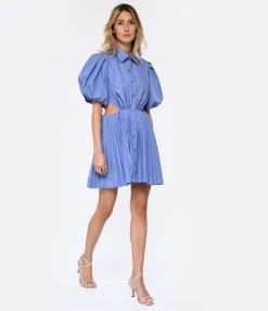 JONATHAN SIMKHAI Robe Nadine Bleu Hydrangea -ANINE BING Boutique jonsi look20221214 675