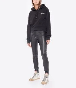 Joseph Pantalon Legging Cuir Noir -ANINE BING Boutique josep look20220629 182