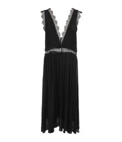ANINE BING Boutique 16 JEANNE VOULAND Robe Deva Dentelle Noir