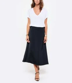 JEANNE VOULAND Tee-shirt Bacha Col V Lyocell Blanc -ANINE BING Boutique jvoul look20200617 252