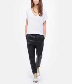 JEANNE VOULAND Tee-shirt Bacha Col V Lyocell Blanc -ANINE BING Boutique jvoul look20201203 155