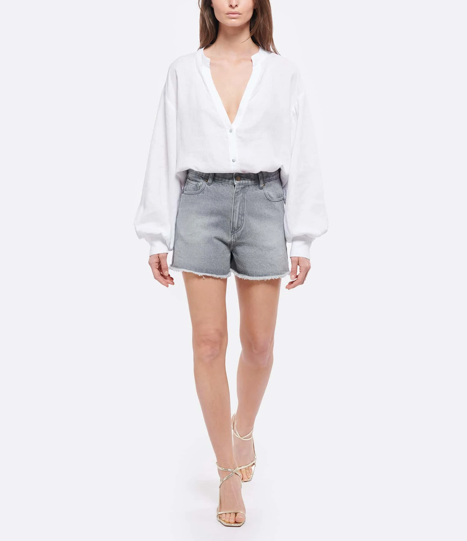 JEANNE VOULAND Short Heda Denim Gris Stone 5 JEANNE VOULAND Short Heda Denim Gris Stone – Image 3
