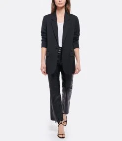 JEANNE VOULAND Pantalon Gabryel Cropped Flare Similicuir Noir -ANINE BING Boutique jvoul look20220307 289