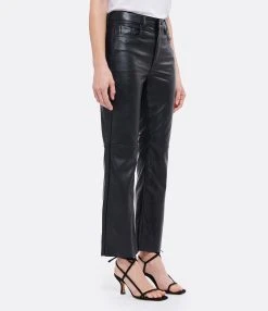 JEANNE VOULAND Pantalon Gabryel Cropped Flare Similicuir Noir -ANINE BING Boutique jvoul look20220307 291