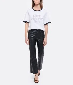 JEANNE VOULAND Pantalon Gabryel Cropped Flare Similicuir Noir -ANINE BING Boutique jvoul look20220307 298