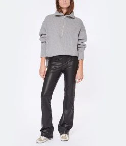 JEANNE VOULAND Pantalon Gill Simili Stretch Noir 15 JEANNE VOULAND Pantalon Gill Simili Stretch Noir -ANINE BING Boutique jvoul look20221011 422