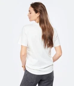 JEANNE VOULAND Tee-shirt Jai Palm Springs Glitter Gun Metal Blanc -ANINE BING Boutique jvoul look20230126 89