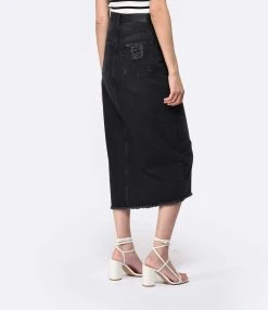JEANNE VOULAND Jupe Calla Mid Denim Stone Noir -ANINE BING Boutique jvoul look20230214 314