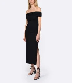 JEANNE VOULAND Robe Joha Col Bardot Noir -ANINE BING Boutique jvoul look20230215 384 1