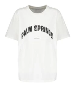 JEANNE VOULAND Tee-shirt Jai Palm Springs Vintage Blanc