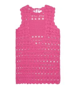 Ganni Robe De Plage Crochet Coton Organique Rose 7 Ganni Robe De Plage Crochet Coton Organique Rose -ANINE BING Boutique k1807 2607 483 1