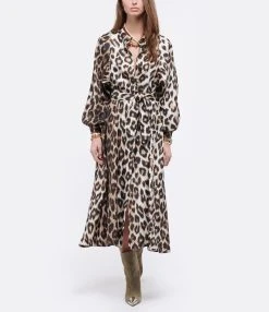 LA PRESTIC OUISTON Robe Raffaella Soie Imprimé Panthère -ANINE BING Boutique lapre look20201210 344