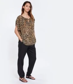 Laurence Bras Top Daffodil Coton Leopard -ANINE BING Boutique lbras look20230203 210