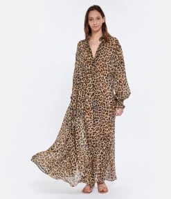 Laurence Bras Robe Longue Bow Léopard -ANINE BING Boutique lbras look20230203 229