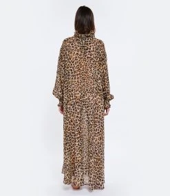 Laurence Bras Robe Longue Bow Léopard -ANINE BING Boutique lbras look20230203 231