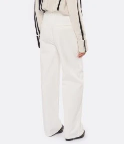 LOULOU STUDIO Jean Attu Large Coton Ivoire -ANINE BING Boutique loulo look20220726 532