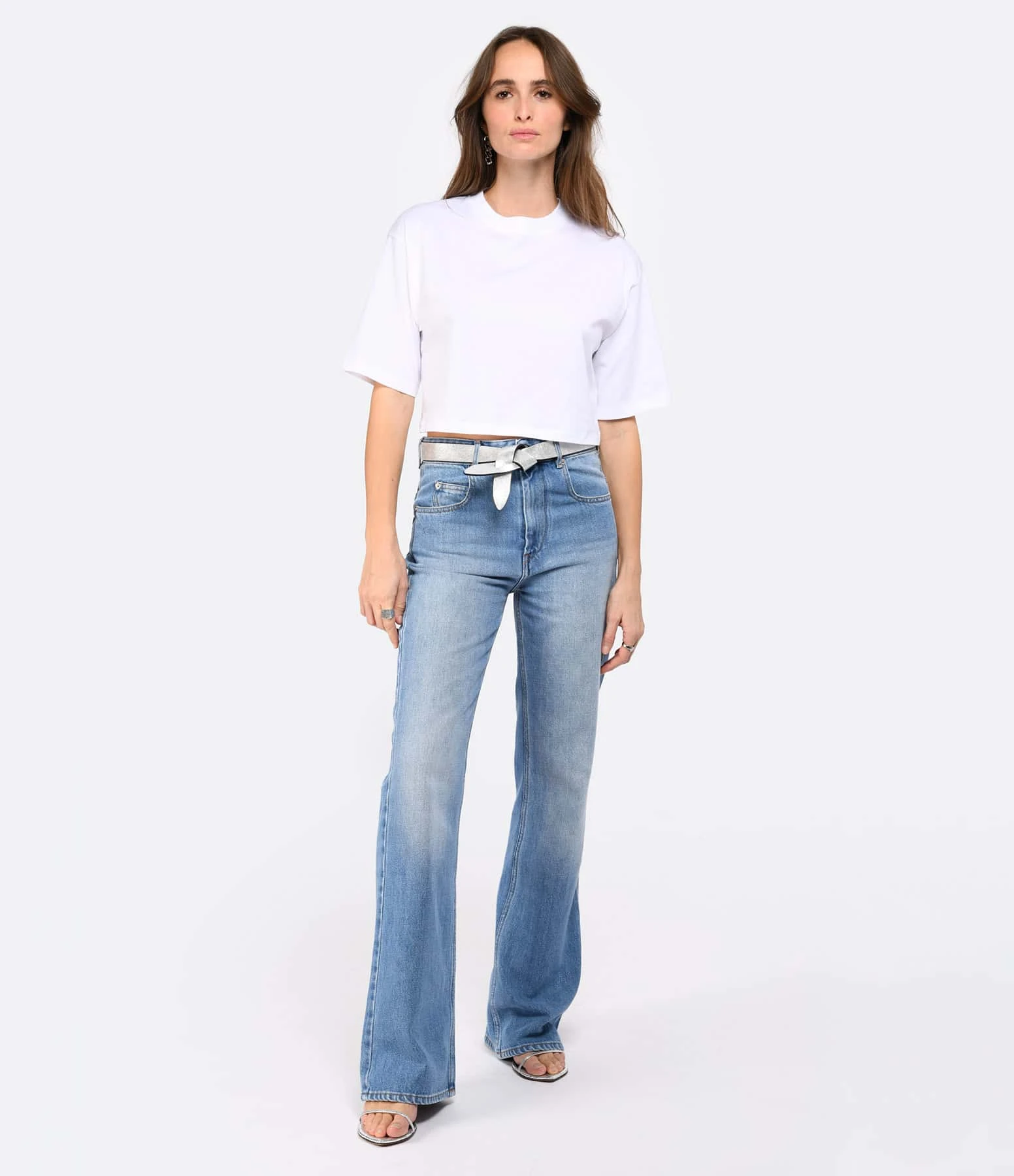 LOULOU STUDIO Tee-shirt Court Gupo Coton Blanc 8 LOULOU STUDIO Tee-shirt Court Gupo Coton Blanc – Image 6