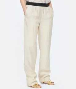 LOULOU STUDIO Pantalon Takaroa Lin Beige -ANINE BING Boutique loulo look20230131 189