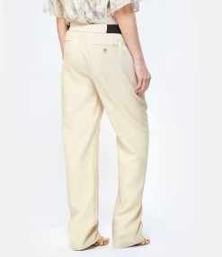 LOULOU STUDIO Pantalon Takaroa Lin Beige -ANINE BING Boutique loulo look20230131 191