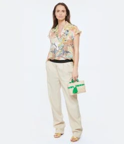 LOULOU STUDIO Pantalon Takaroa Lin Beige -ANINE BING Boutique loulo look20230131 216