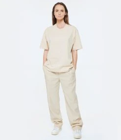 LOULOU STUDIO Pantalon Takaroa Lin Beige -ANINE BING Boutique loulo look20230131 230