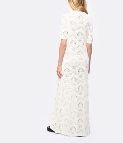 LOULOU STUDIO Robe Longue Samal Coton Ivoire -ANINE BING Boutique loulo look20230222 193