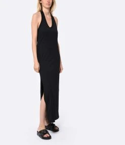 LOULOU STUDIO Robe Neami Coton Noir -ANINE BING Boutique loulo look20230222 223