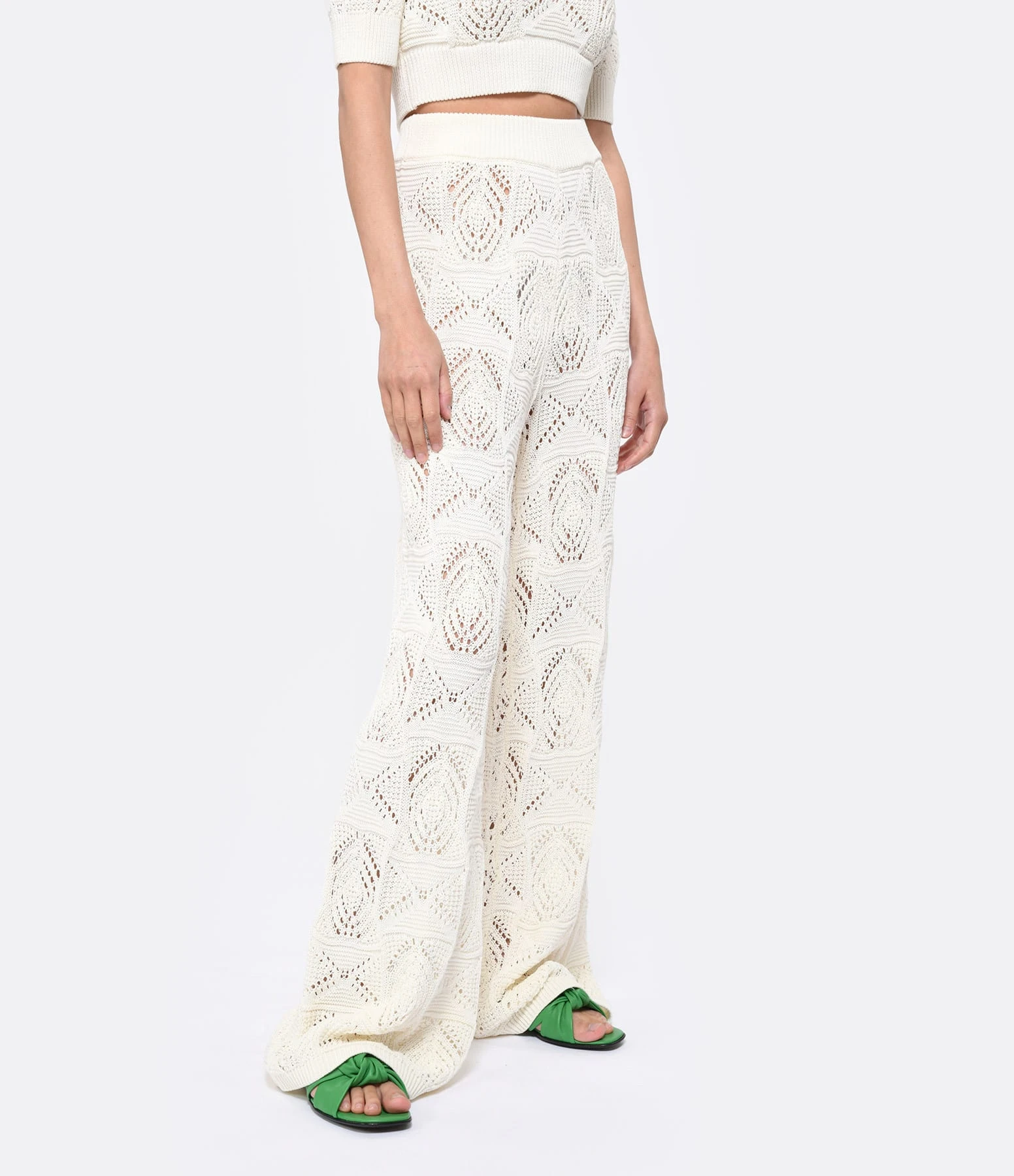 LOULOU STUDIO Pantalon Crochet Alma Coton Ivoire 5 LOULOU STUDIO Pantalon Crochet Alma Coton Ivoire – Image 3