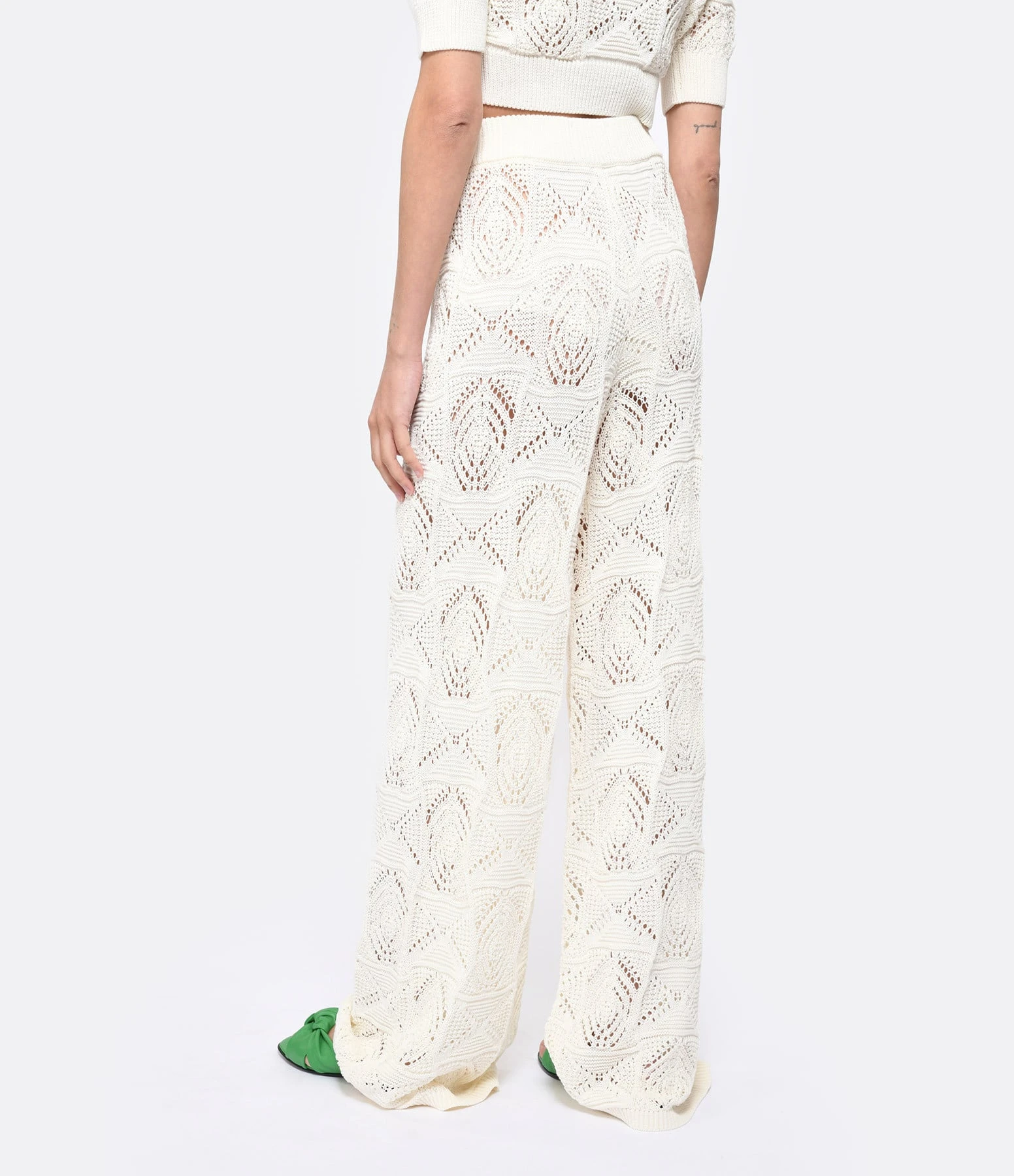 LOULOU STUDIO Pantalon Crochet Alma Coton Ivoire 6 LOULOU STUDIO Pantalon Crochet Alma Coton Ivoire – Image 4
