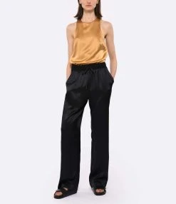 LOULOU STUDIO Top Estor Soie Camel -ANINE BING Boutique loulo look20230223 189 1