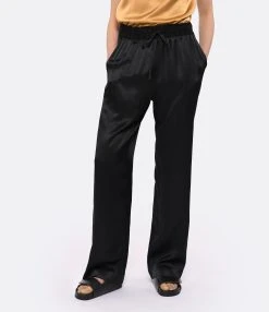 LOULOU STUDIO Pantalon Soma Soie Noir -ANINE BING Boutique loulo look20230223 190