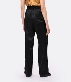 LOULOU STUDIO Pantalon Soma Soie Noir -ANINE BING Boutique loulo look20230223 193